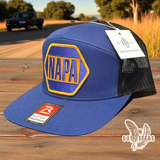 Vintage Napa Auto Parts 7-Panel Trucker Hat