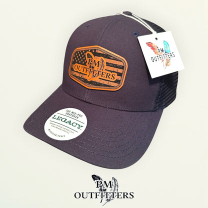 Father's Day Hat — PM Outfitters American Flag Patch | Legacy Mid Pro Navy Snapback | $25