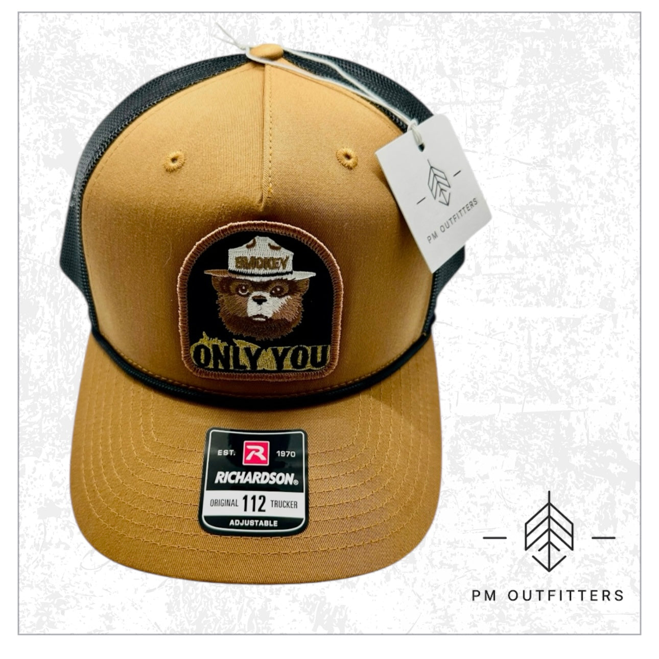Smokey the Bear Retro Vintage Rope Trucker Hat
