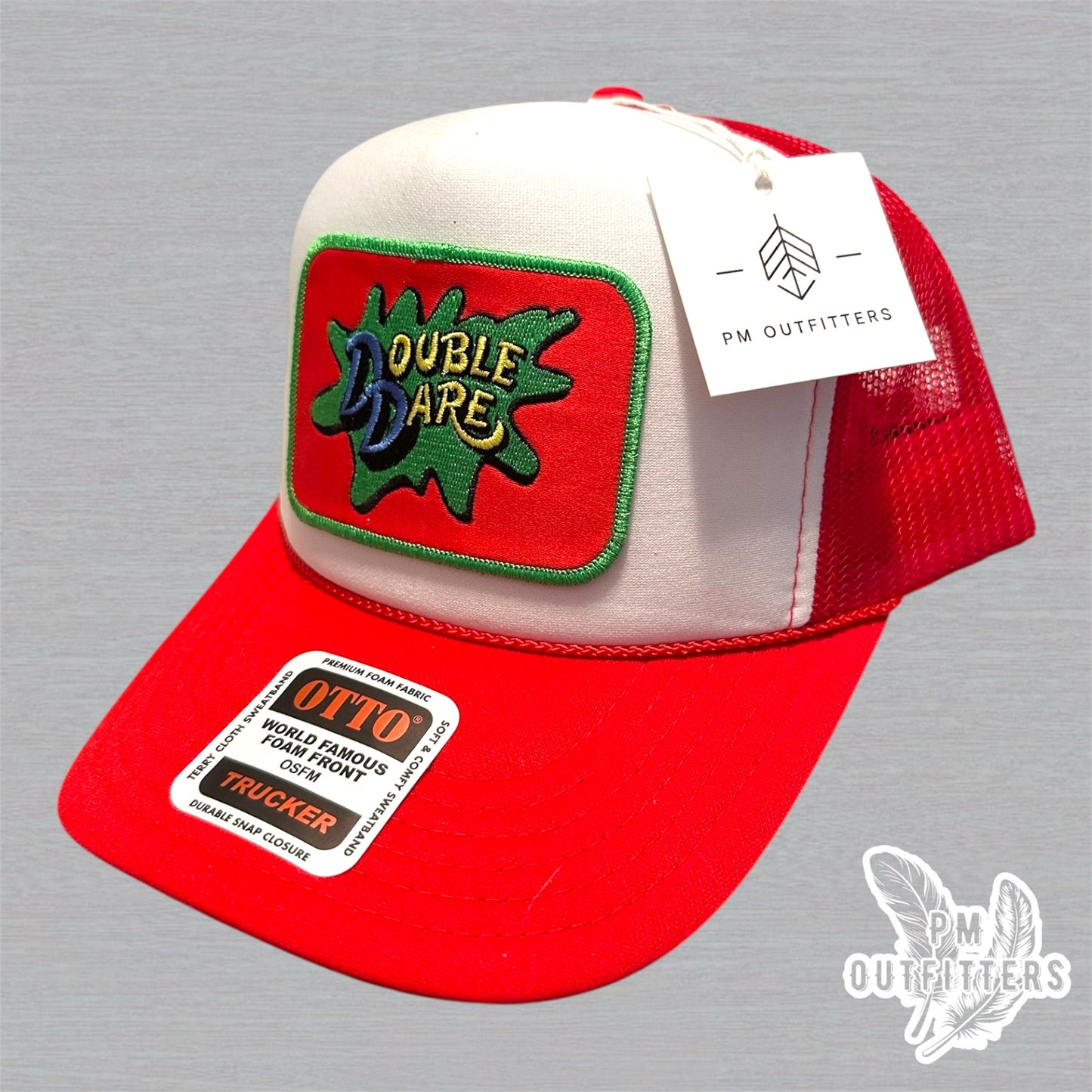 Vintage Double Dare Nickelodeon Foam Front Rope Trucker Hat