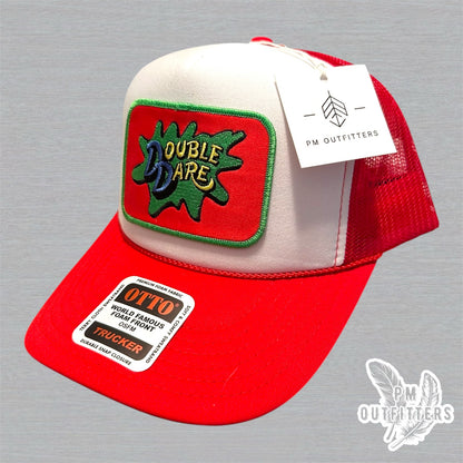 Vintage Double Dare Nickelodeon Foam Front Rope Trucker Hat
