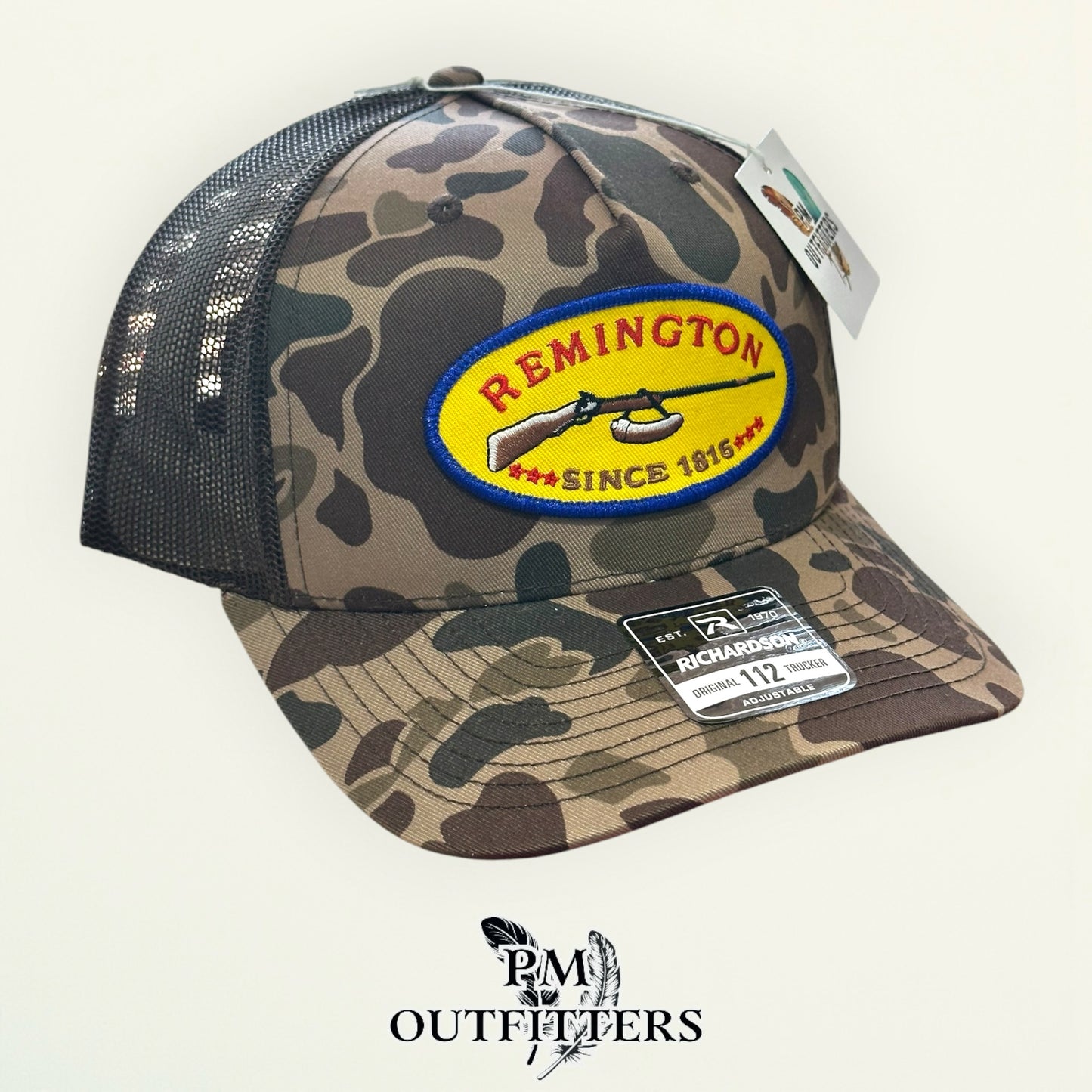 Remington Firearms Trucker Hat | Richardson 112 Bark Duck Camo
