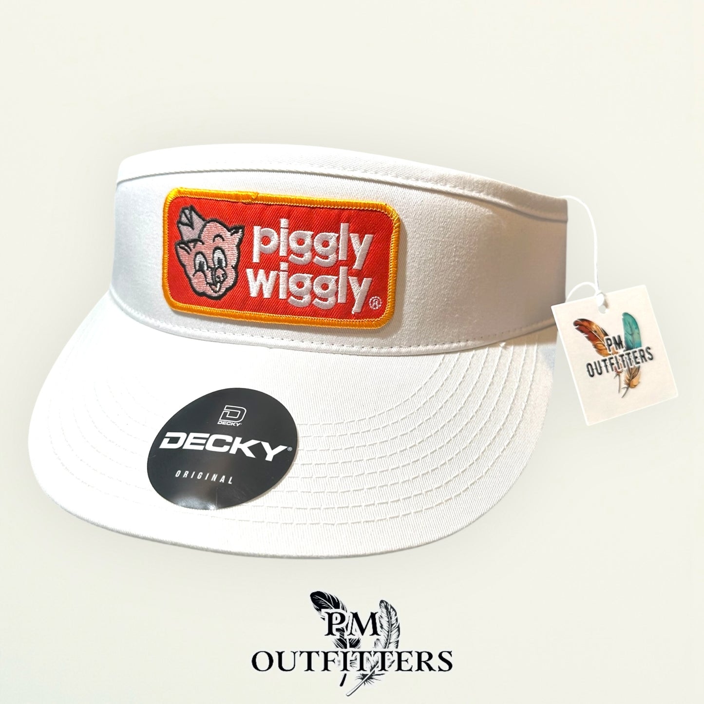Piggly Wiggly Visor – PM Outfitters Retro Patch | Decky White Southern Grocery