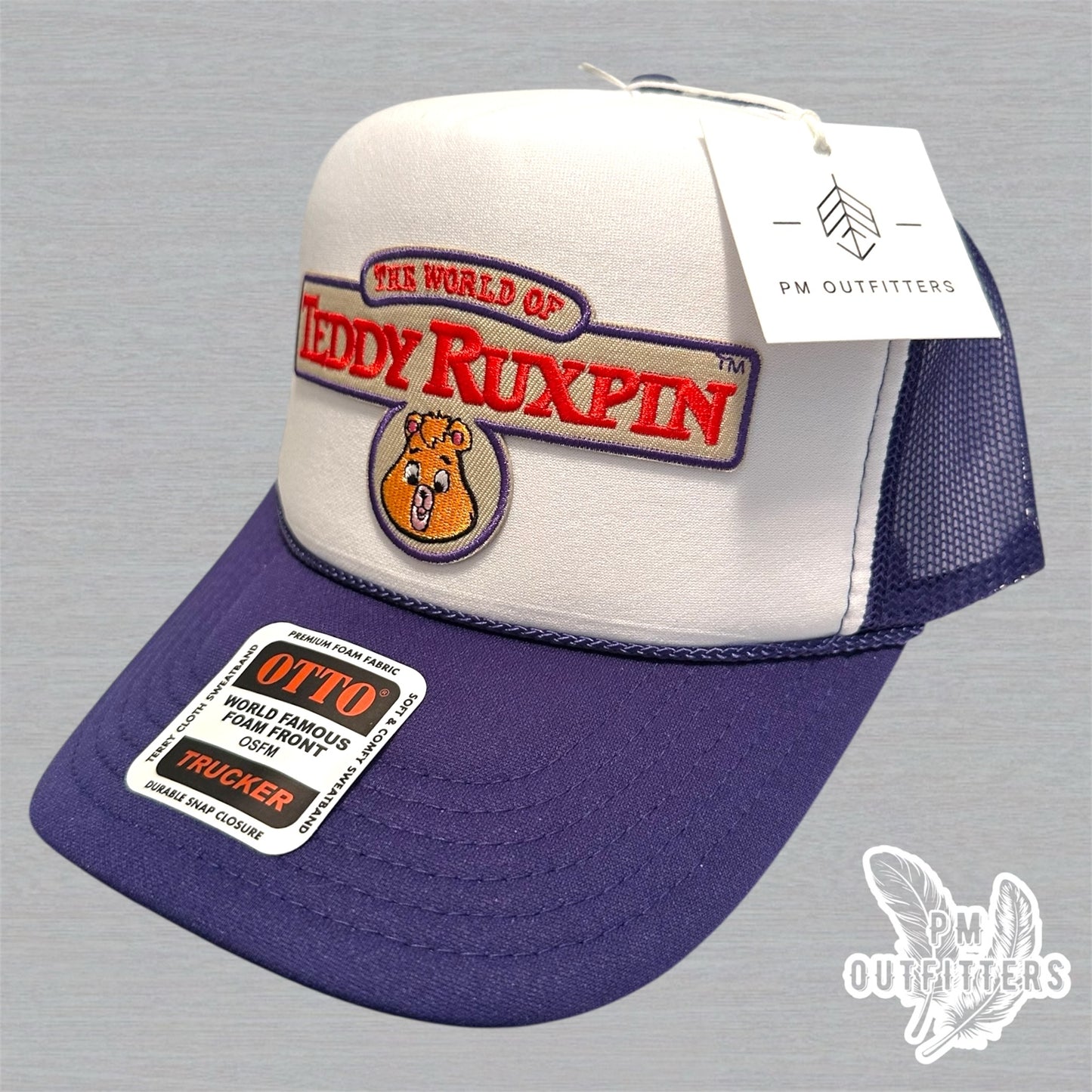 Vintage Teddy Ruxpin Foam Front Rope Trucker Hat