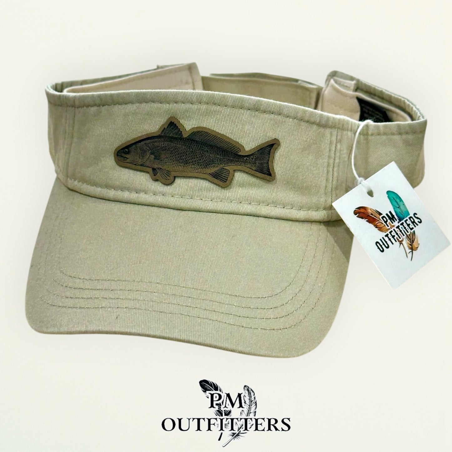 PM Outfitters Exclusive Design Redfish Sportsman Pigment Dyed Cotton Visor