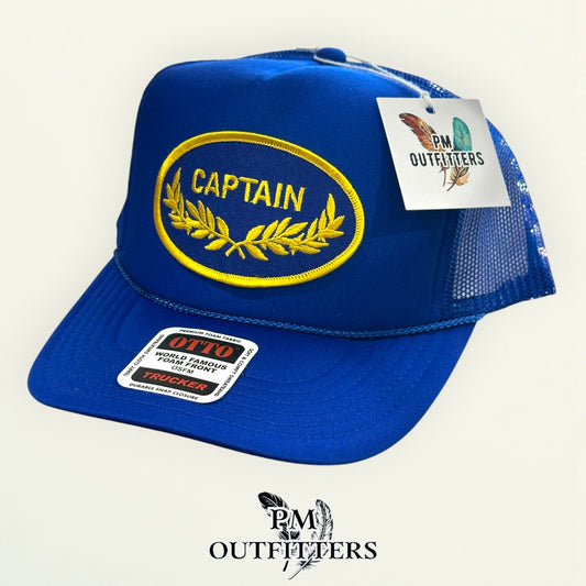 Captain Trucker Hat | Otto Foam Front Royal Blue Rope Trucker