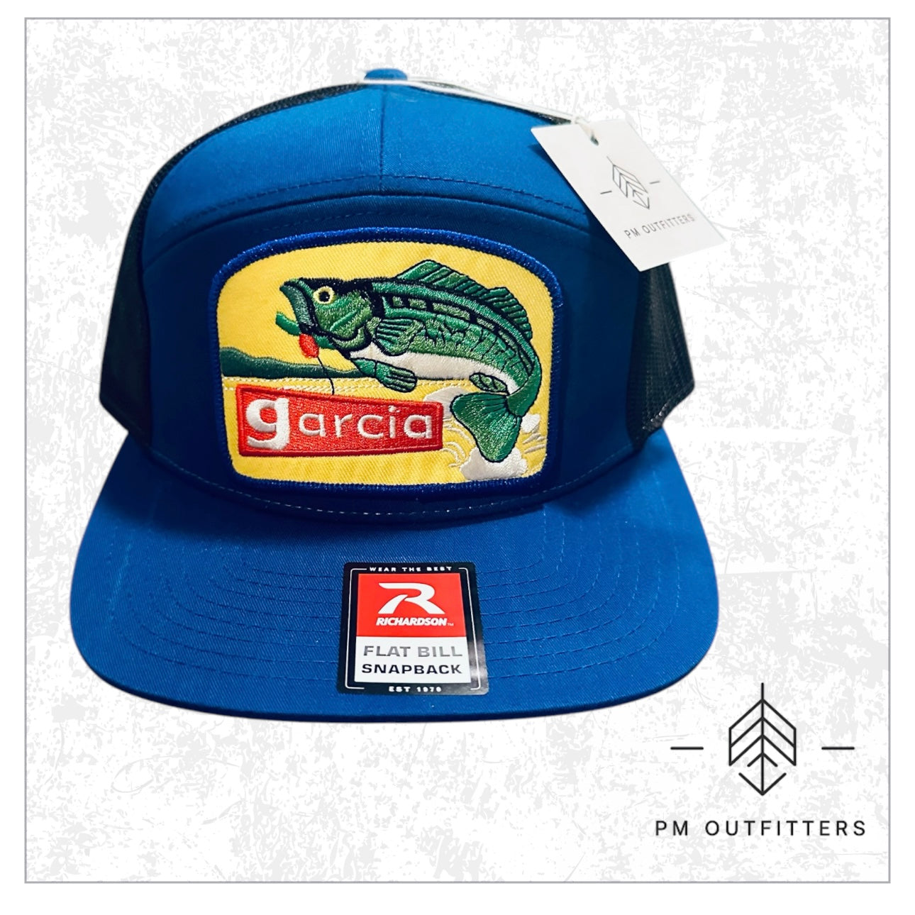 Retro Garcia Lures 7-Panel Trucker Hat