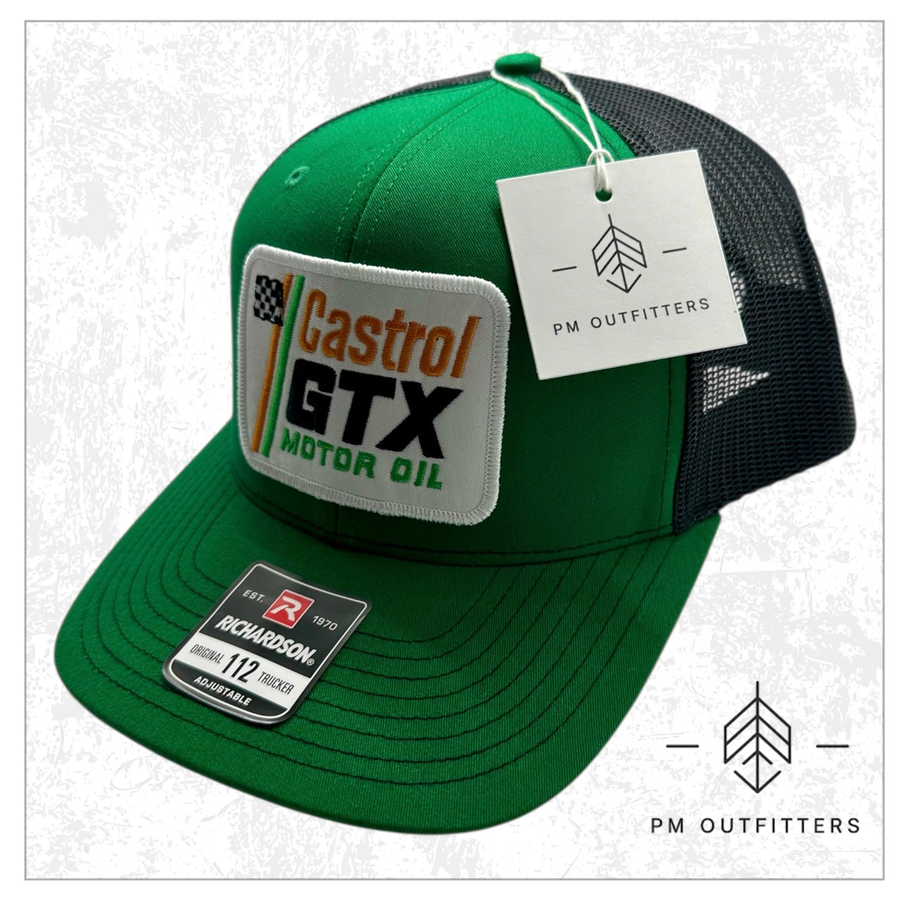 Retro Castrol GTX Motor Oil Embroidered Patch Trucker Hat