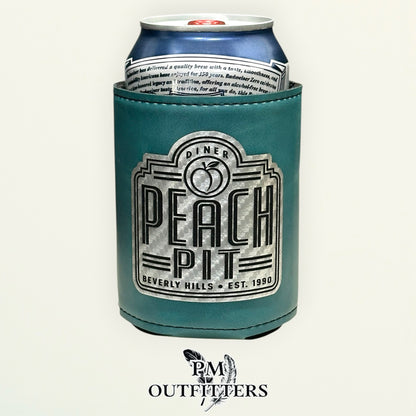 PM Outfitters Laser Engraved The Peach Pit Leatherette Koozie