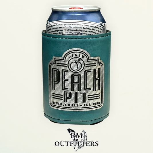 PM Outfitters Laser Engraved The Peach Pit Leatherette Koozie