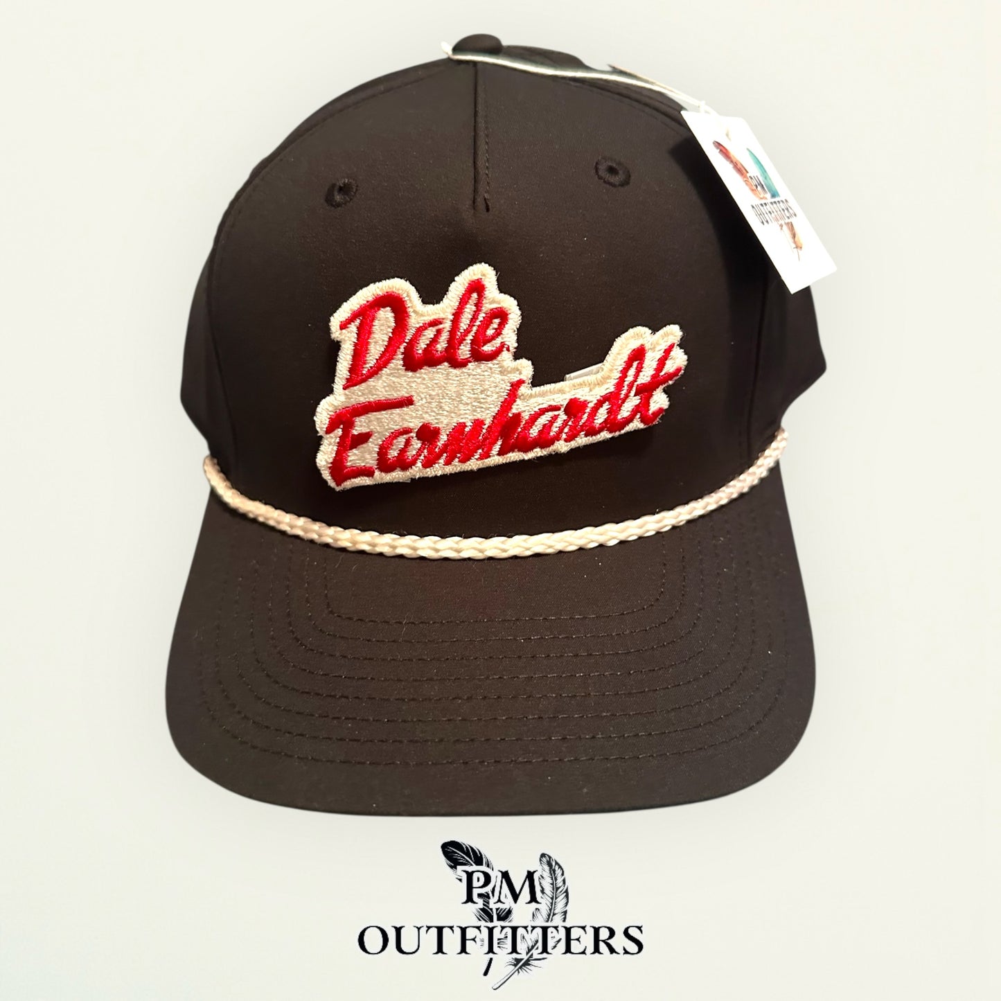 Dale Earnhardt Vintage Patch Hat - Authentic NASCAR Memorabilia | Richardson 258 Black White Rope