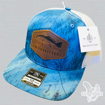 PM Outfitters Custom Logo Redfish Patch | Realtree Fishing Richardson 112 Trucker Hat