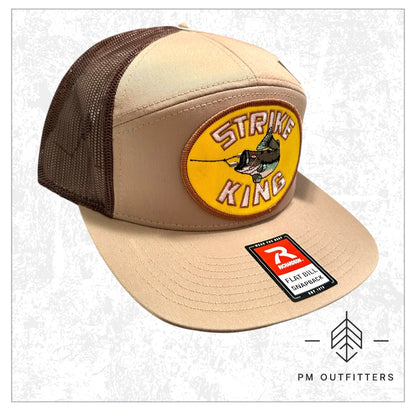 Strike King Lures Vintage Logo 7-Panel Flatbill Trucker