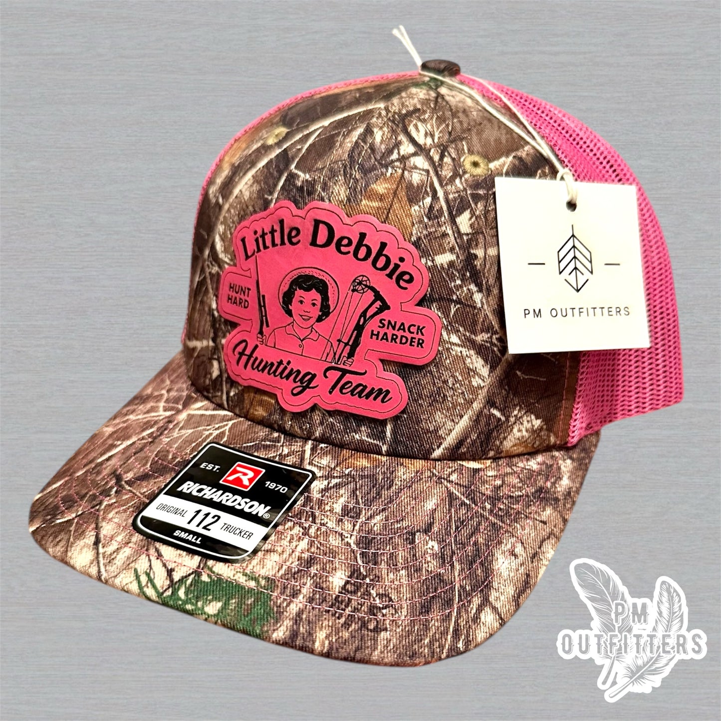 Little Debbie Hunting Team Custom Design Richardson 112 Camo Trucker Hat