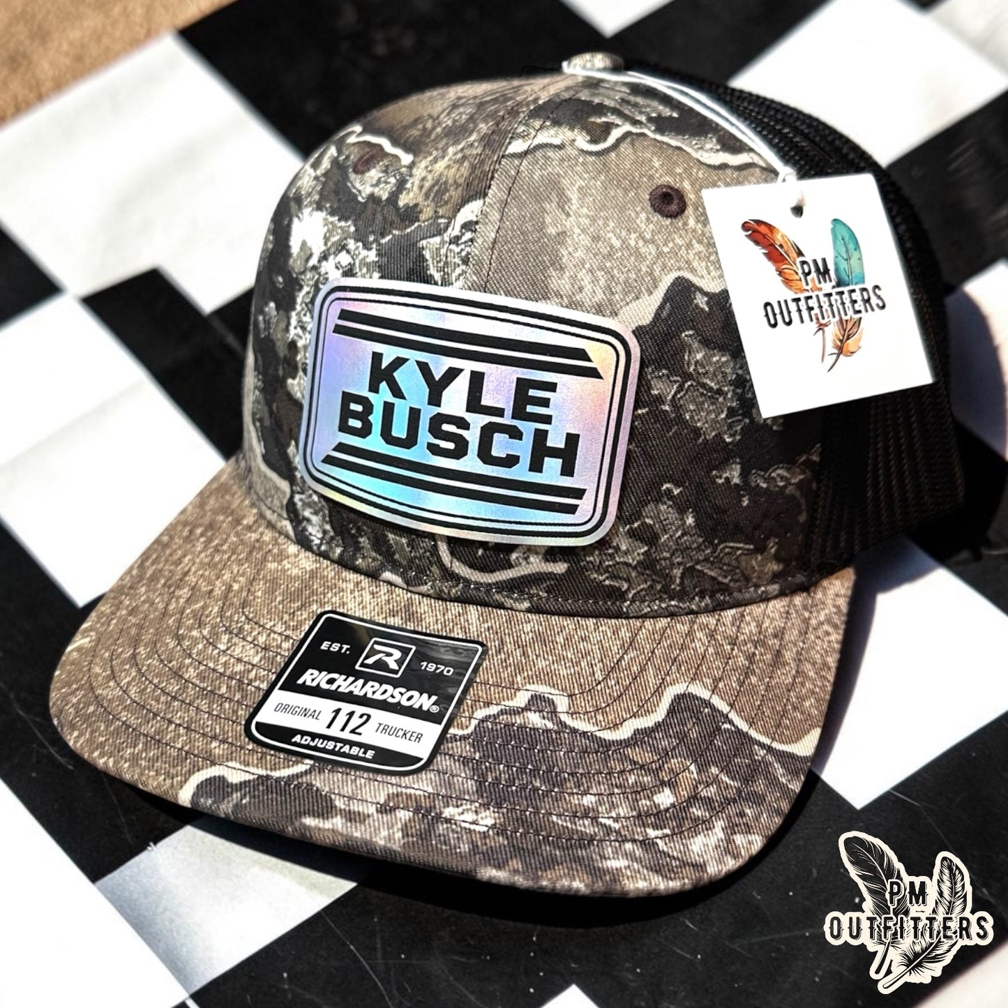 Kyle Busch Memorial Hat - In Memory of Rowdy (1985-2026) | Richardson 112 Realtree Excape Camo Tribute