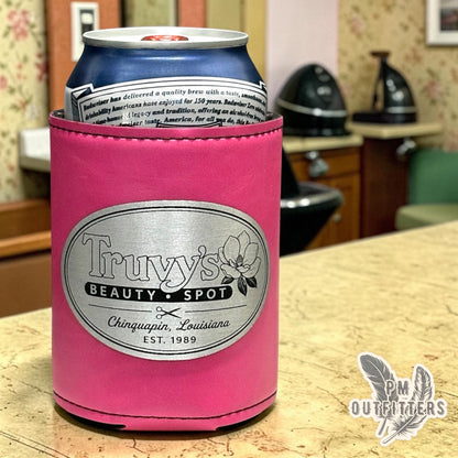 PM Outfitters Laser Engraved Truvy's Beauty Spot Leatherette Koozie