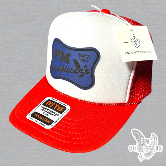 PM Outfitters Ole Miss Logo Design Foam Front Rope Trucker Hat