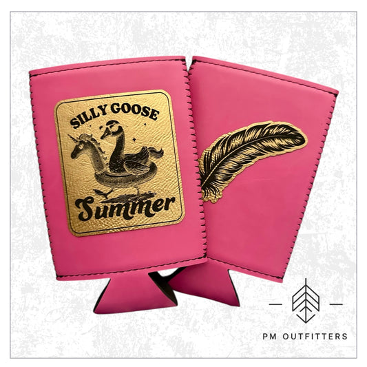 Silly Goose Summer Leatherette Slim Can Koozie