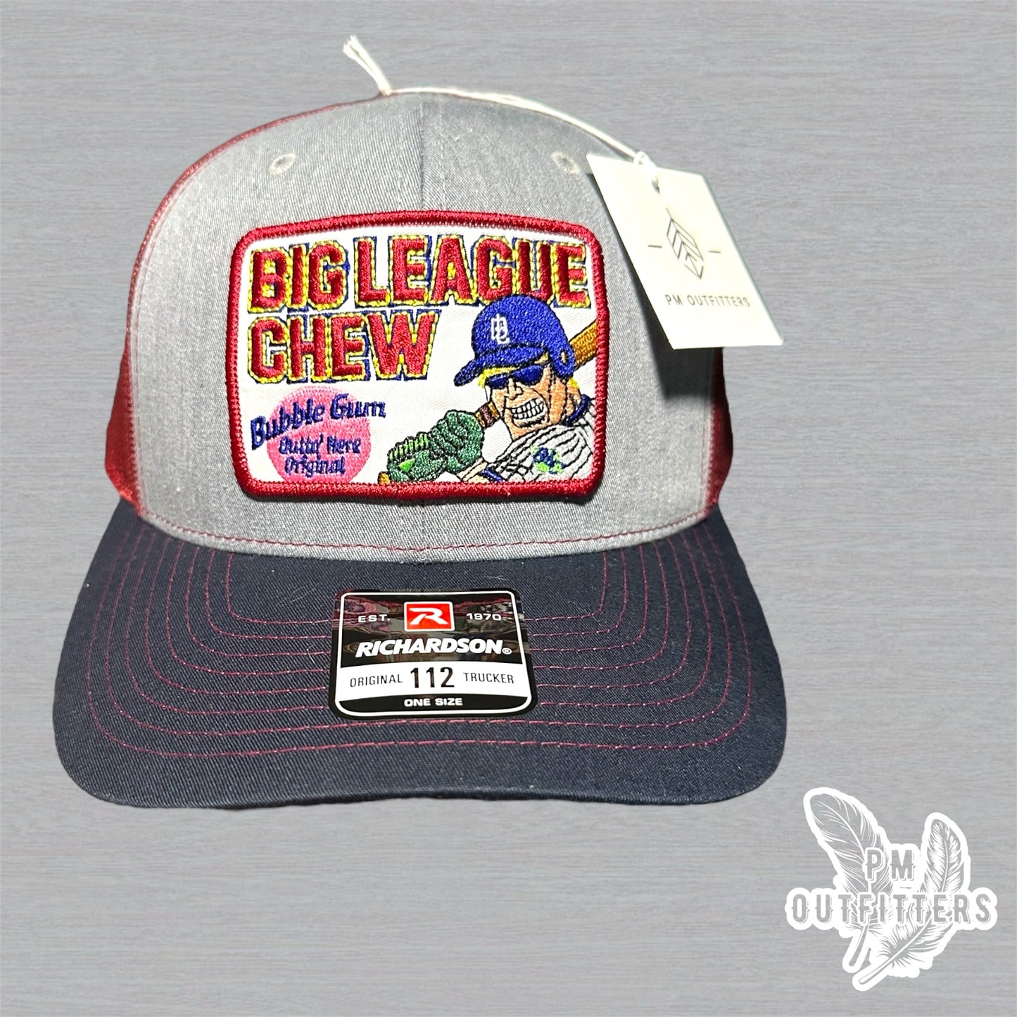 Richardson 112 Trucker Hat – Big League Chew Patch (Maroon/Navy/Gray)