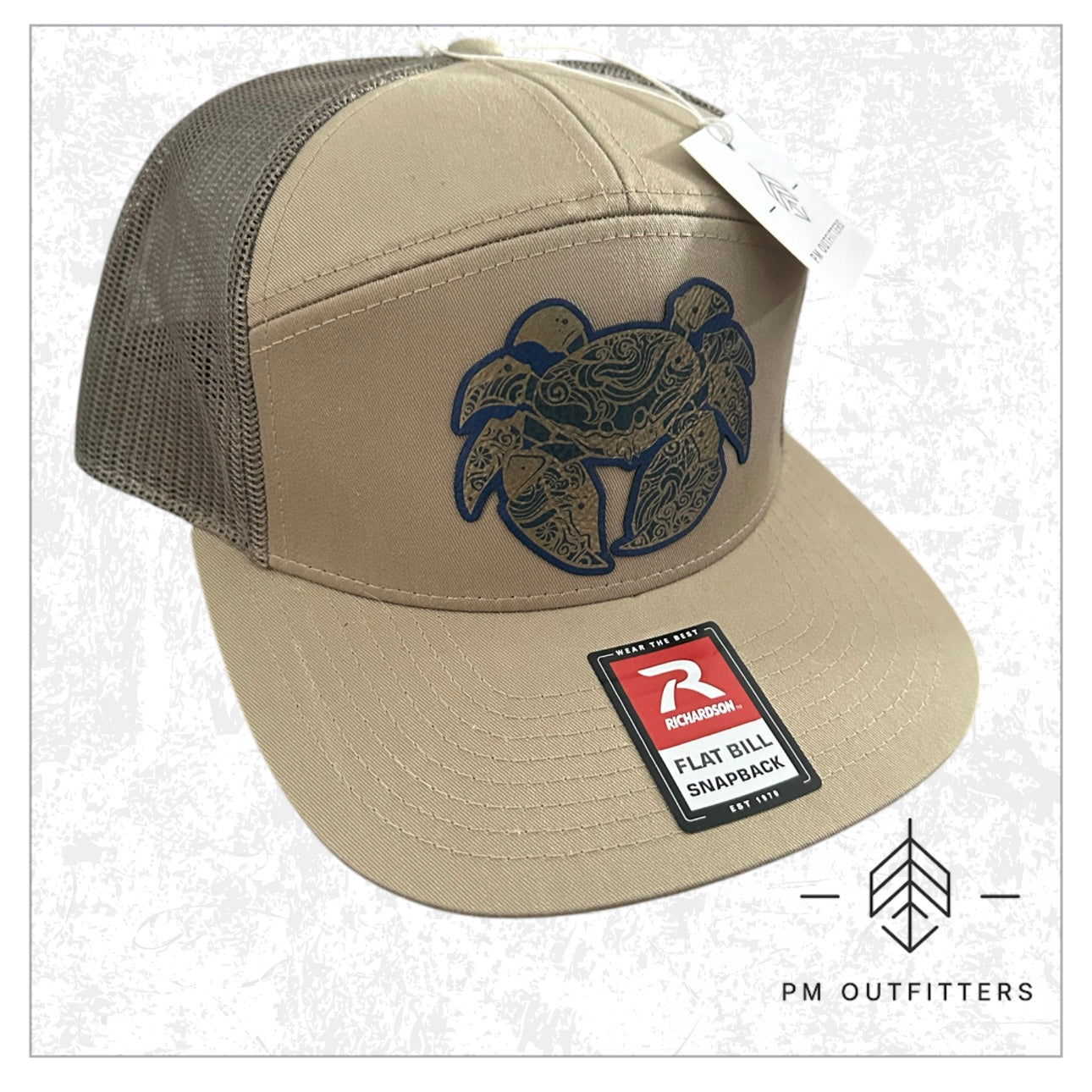 PM Outfitters Custom Blue Crab 7-Panel Trucker Hat