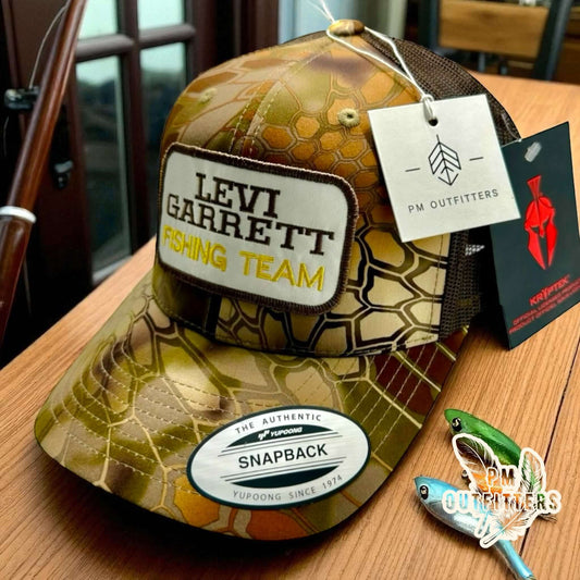Vintage Levi Garrett Fishing Team Kryptek Camo Trucker
