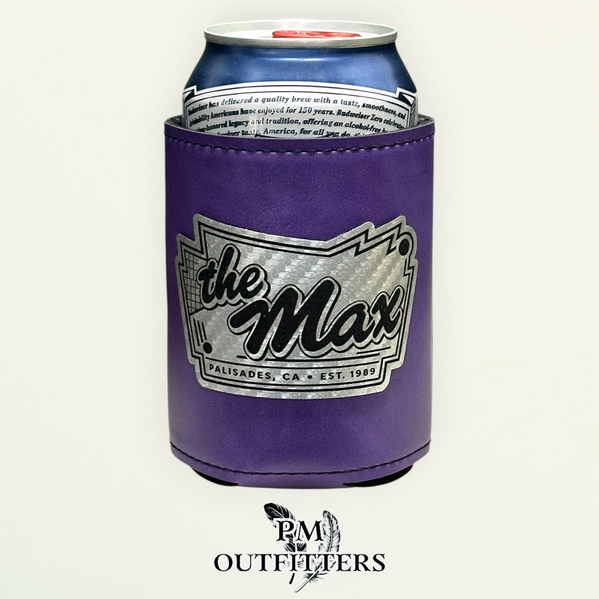 PM Outfitters Laser Engraved The Max Leatherette Koozie