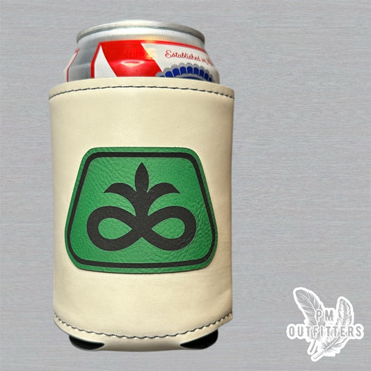 PM Outfitters Custom Laser Engraved Pioneer Seed Premium Leatherette Can Koozie