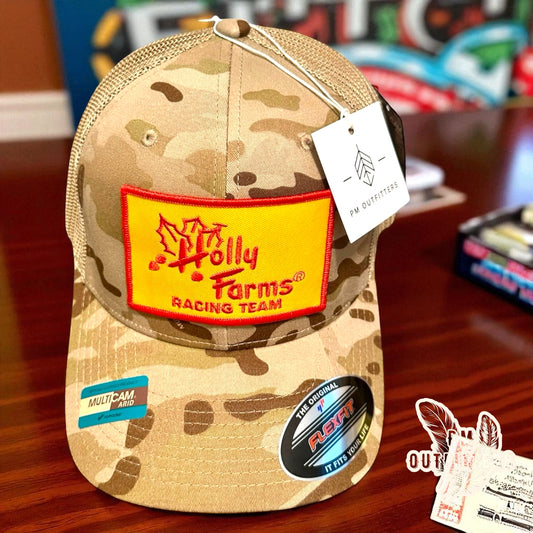 Holly Farms Racing FlexFit Camo Trucker Hat