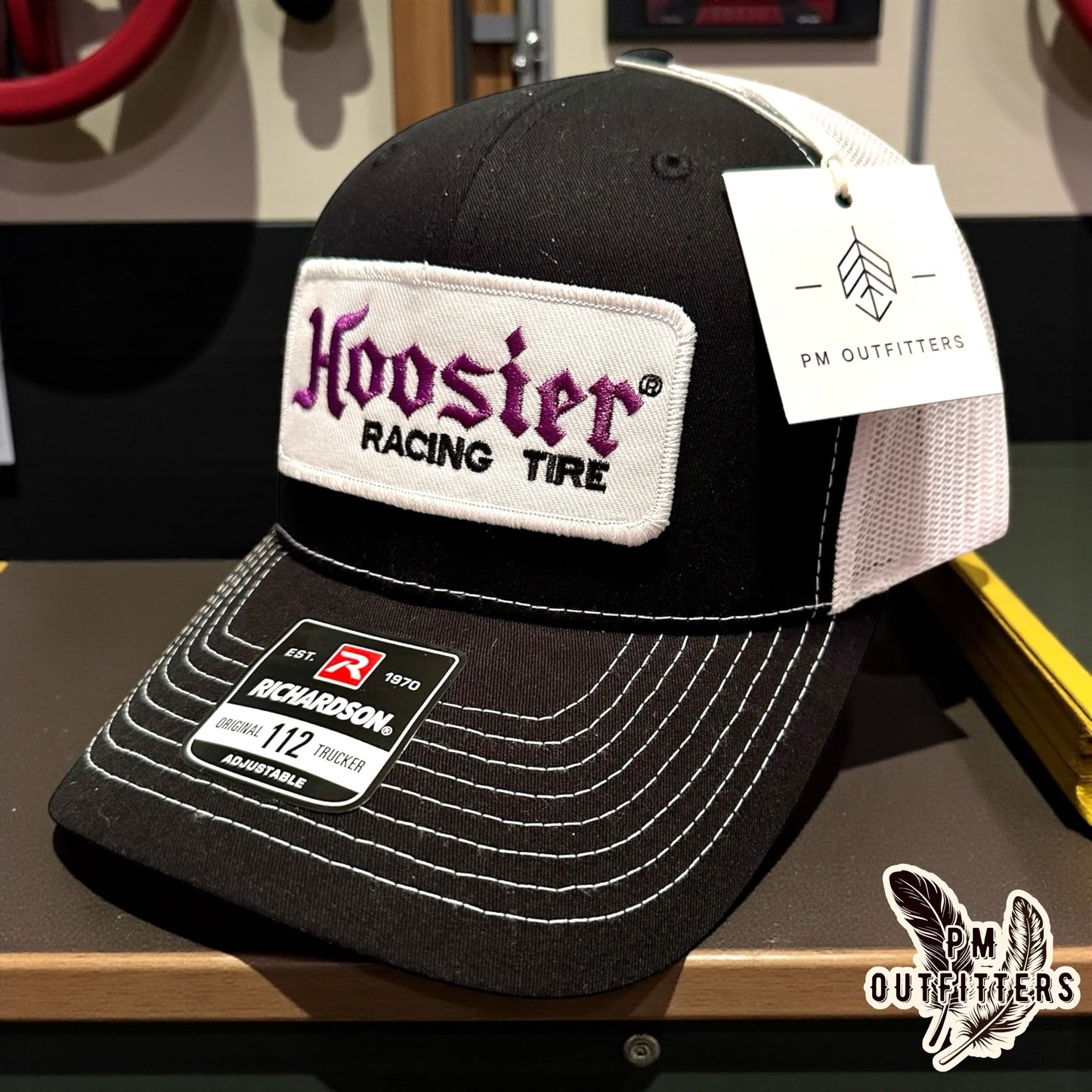 Retro Hoosier Racing Tires Patch Richardson 112 Trucker Hat