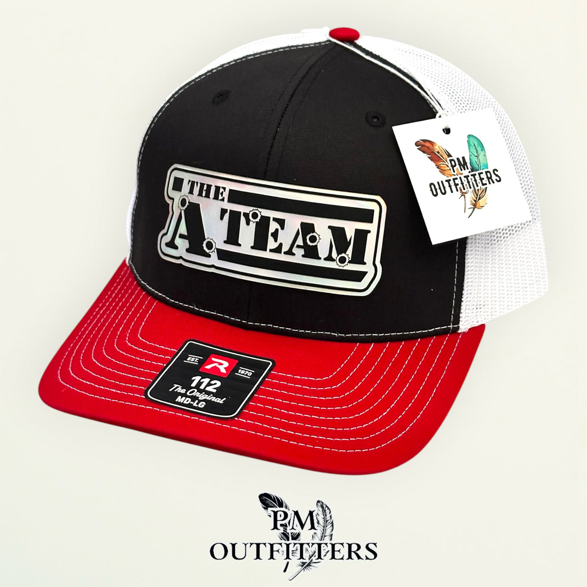 The A-Team Richardson 112 trucker hat interior tag detail