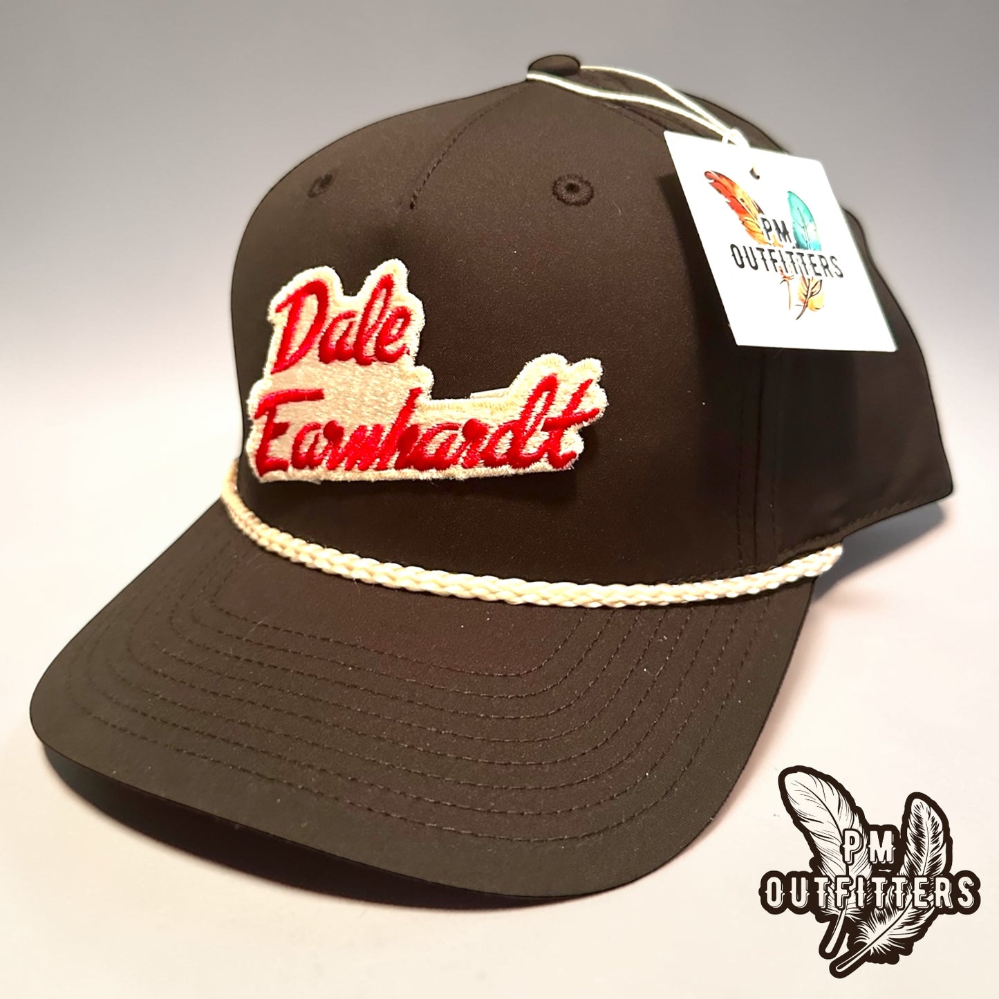 Dale Earnhardt Vintage Patch Hat - Authentic NASCAR Memorabilia | Richardson 258 Black White Rope