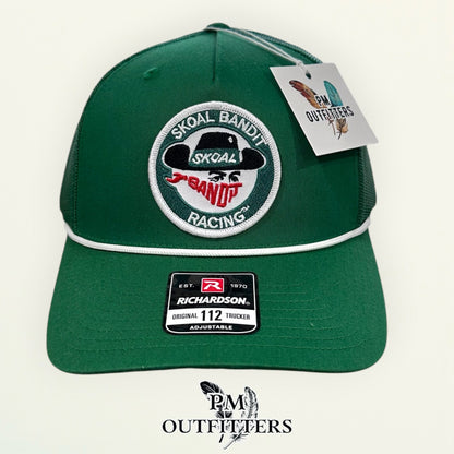 Skoal Bandit Racing Retro Patch Hat | Richardson 112 Kelly Green & White Rope Trucker