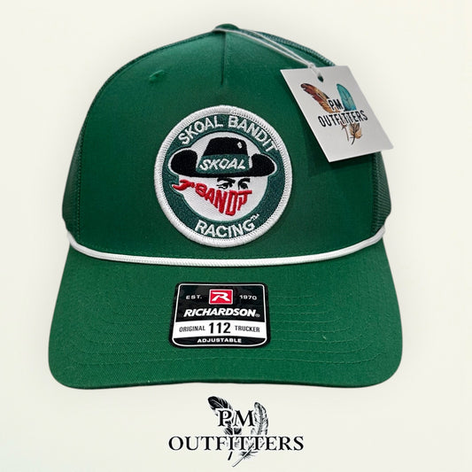 Skoal Bandit Racing Retro Patch Hat | Richardson 112 Kelly Green & White Rope Trucker