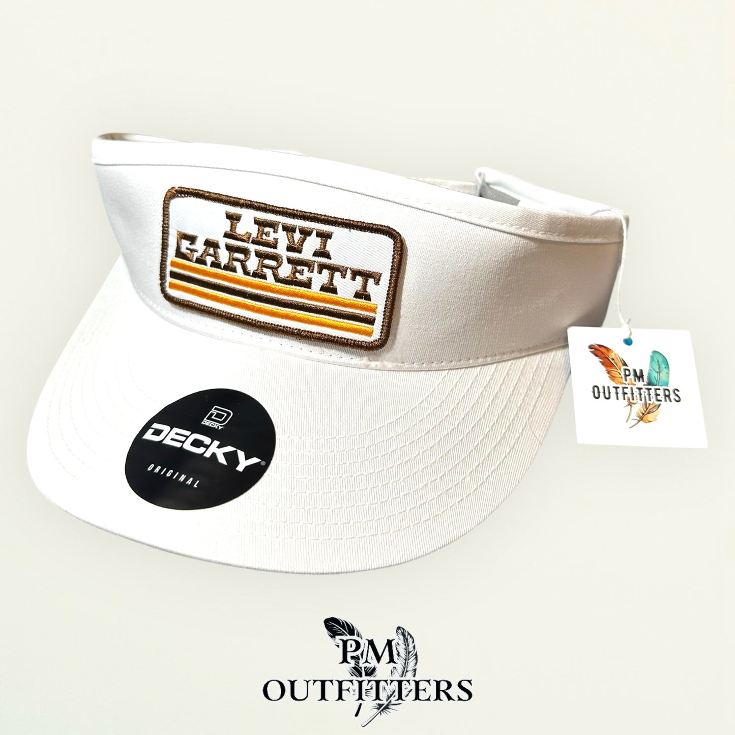 Levi Garrett Visor – PM Outfitters Retro Logo Patch | Decky White Tobacco Heritage