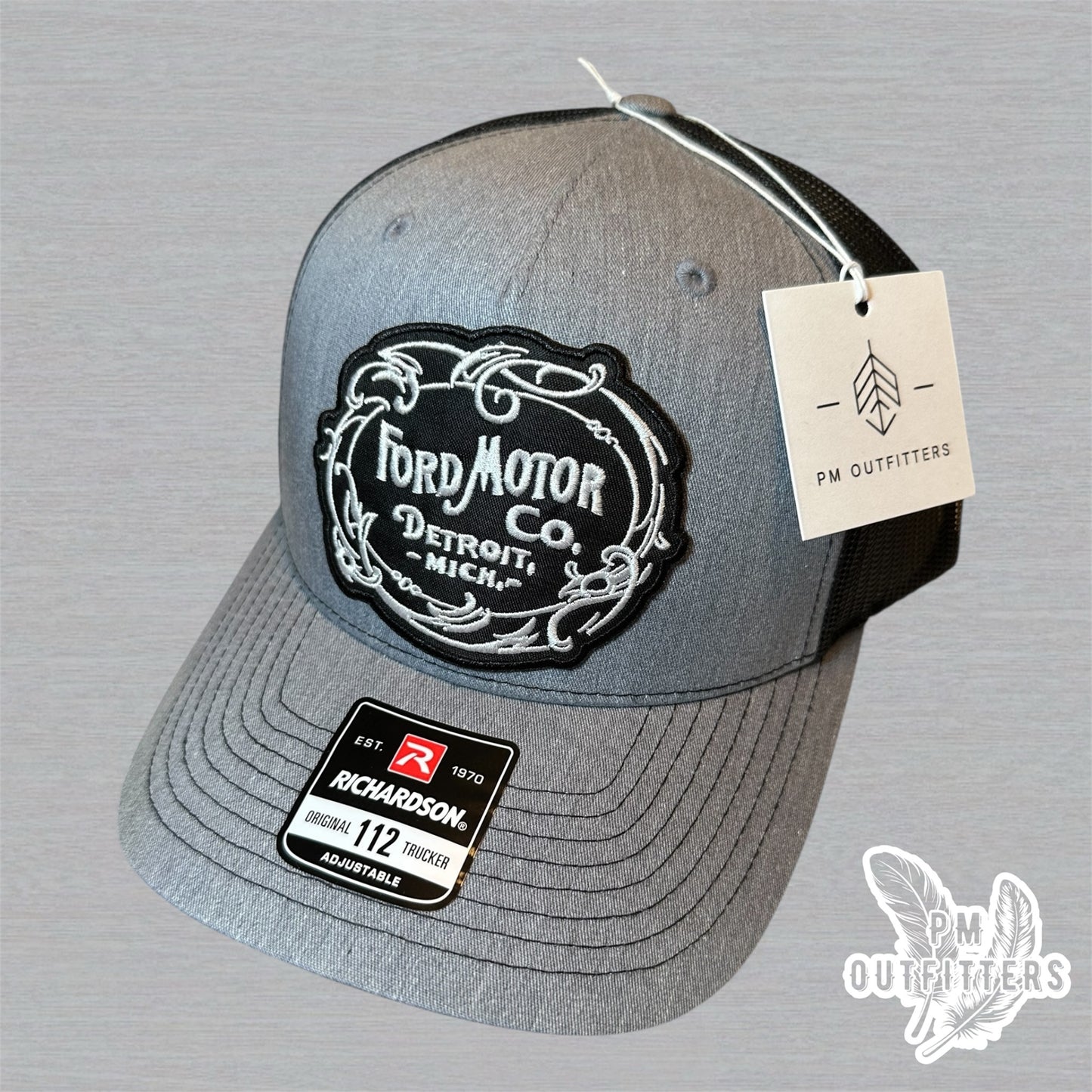 Retro Ford Motor Co Vintage Logo 5 Panel Trucker Hat