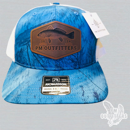 PM Outfitters Custom Logo Redfish Patch | Realtree Fishing Richardson 112 Trucker Hat
