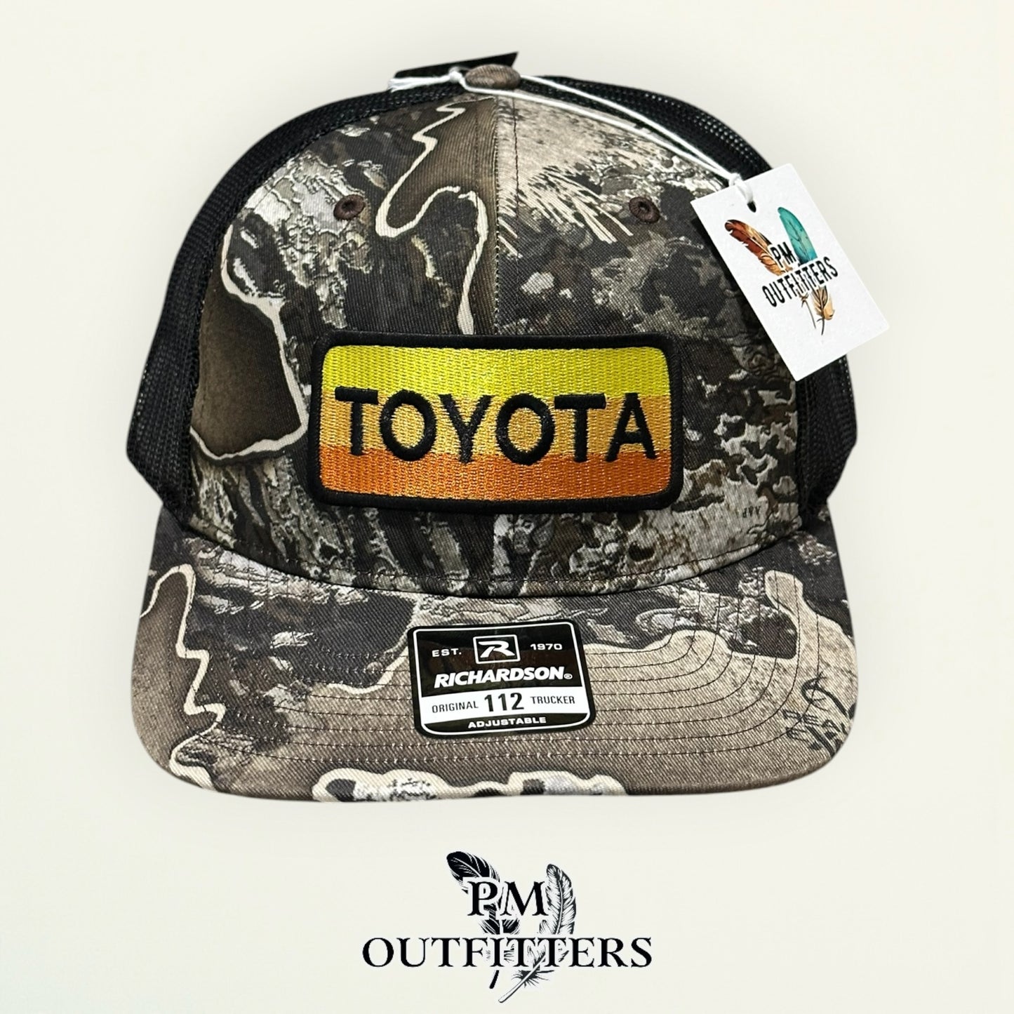Toyota Retro Patch Camo Trucker Hat – PM Outfitters | Richardson 112 Realtree Excape Automotive Heritage