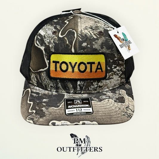 Toyota Retro Patch Camo Trucker Hat – PM Outfitters | Richardson 112 Realtree Excape Automotive Heritage