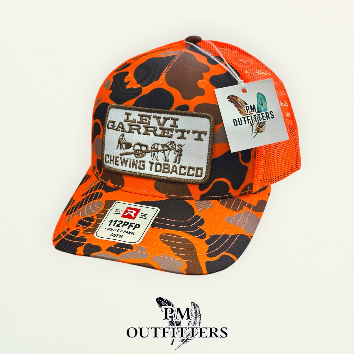 Levi Garrett Chewing Tobacco Trucker Hat | Richardson 112PFP Blaze Duck Camo