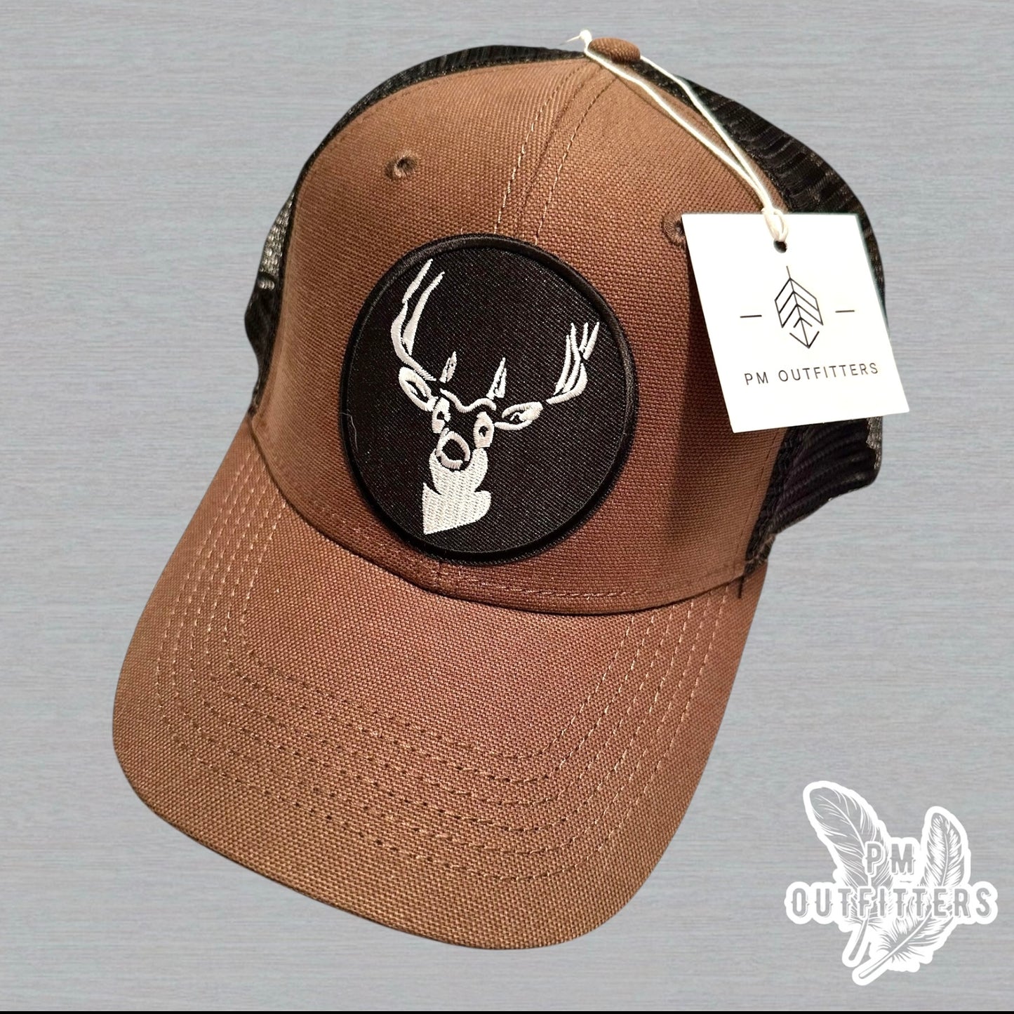Deer Silhouette Canvas Trucker