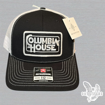 Columbia House Trucker Hat - Retro Patch Richardson 112 Black White