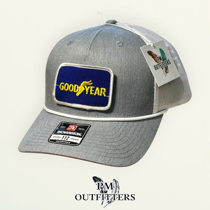 Goodyear Vintage Patch Rope Trucker - Authentic 1970s-80s | Richardson 112 Heather Gray