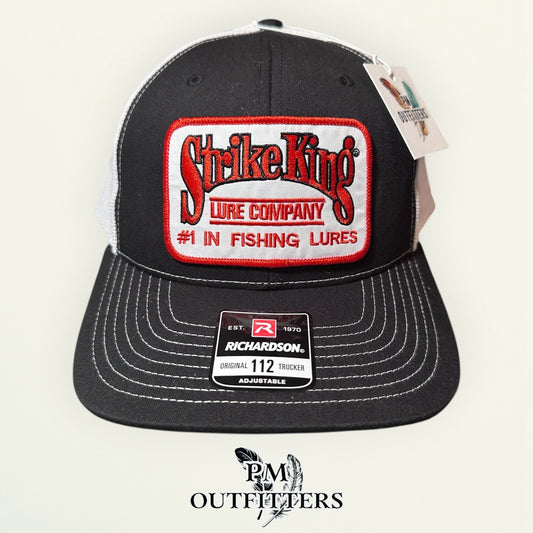 Strike King Lure Company Patch Hat | Richardson 112 Black & White