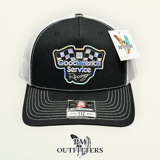 Goodwrench Service Racing Trucker Hat – PM Outfitters | Richardson 112 Black White Holographic Patch