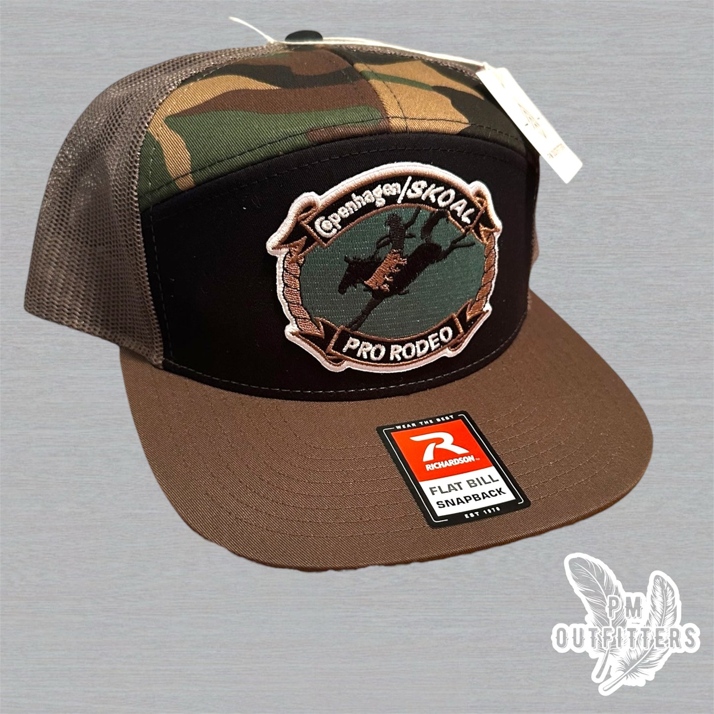 Copenhagen Skoal Pro Rodeo Patch Richardson 168 7-Panel Trucker Hat