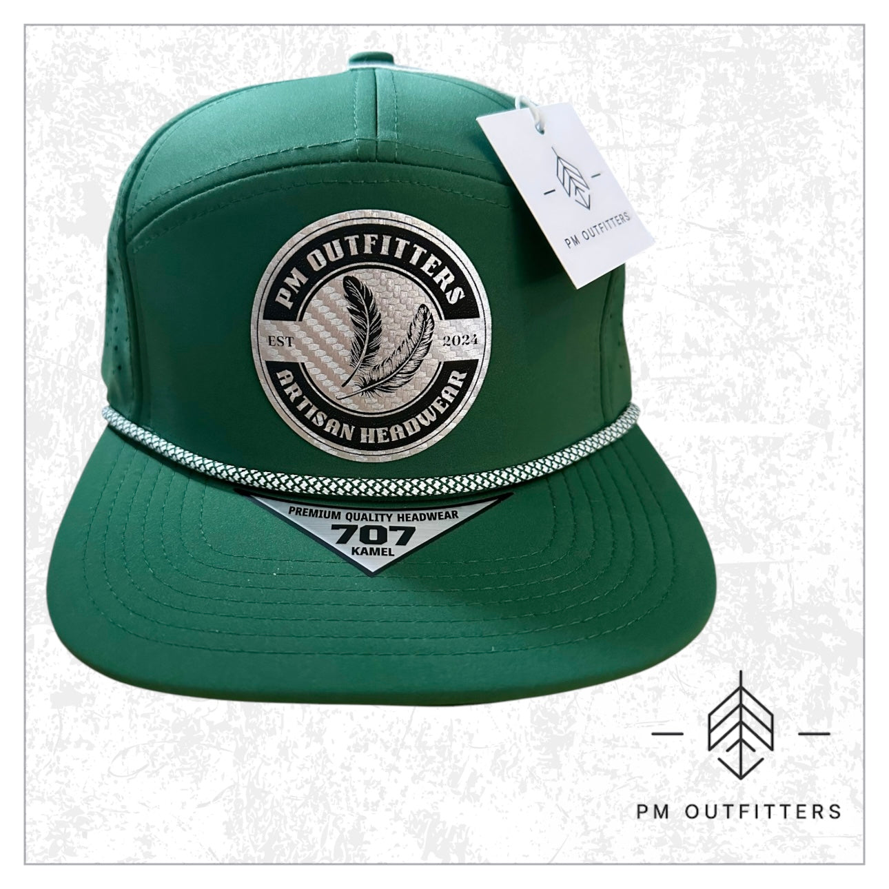 PM Outfitters Carbon Fiber Performance 7-Panel Rope Trucker
