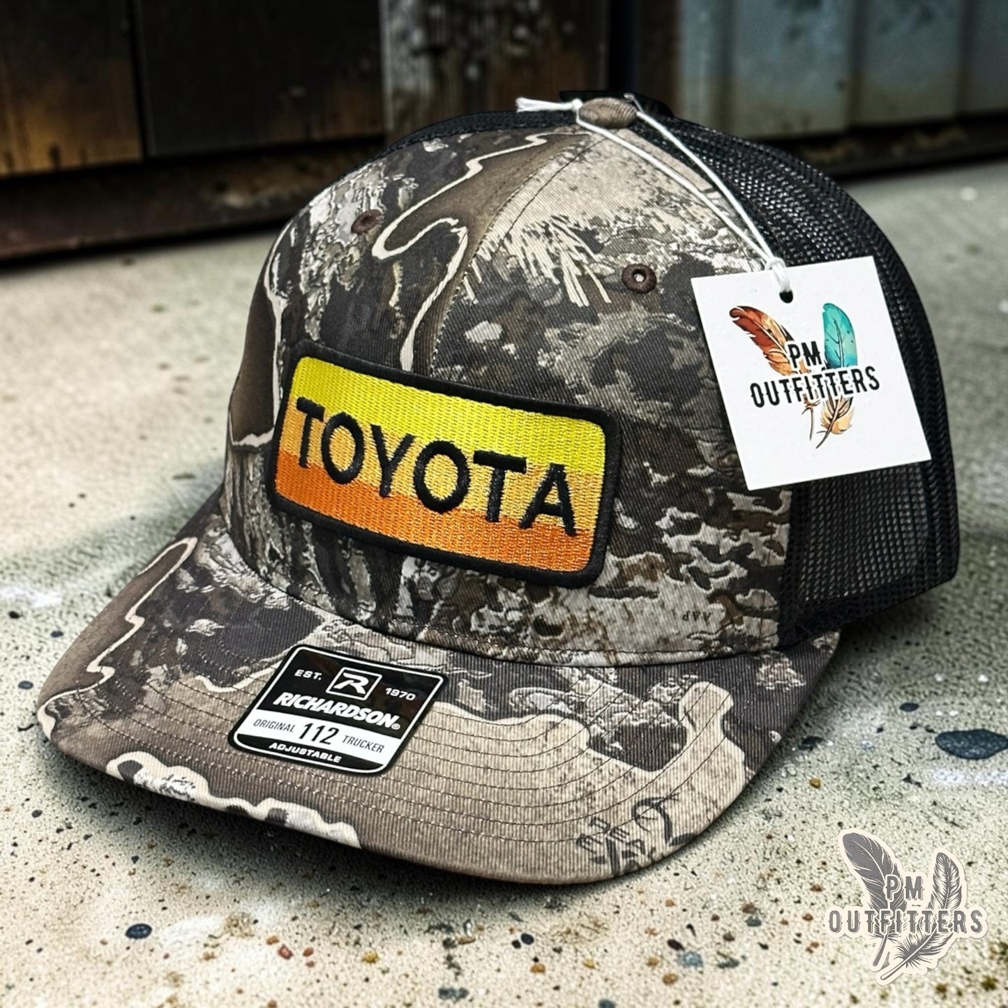 Toyota Retro Patch Camo Trucker Hat – PM Outfitters | Richardson 112 Realtree Excape Automotive Heritage