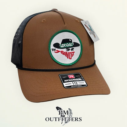 Skoal Bandit Retro Patch Hat | Richardson 112 Caramel & Black Rope Trucker