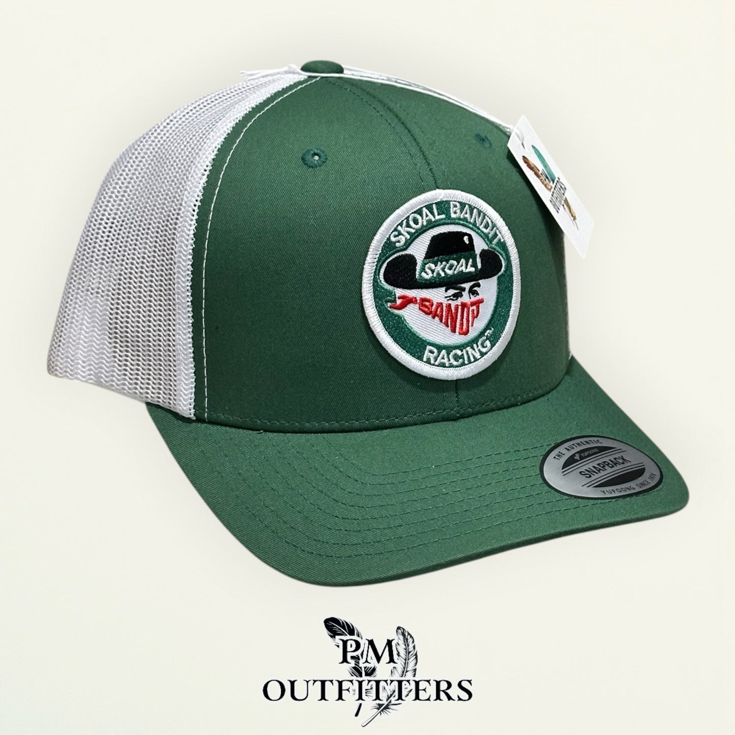 Skoal Bandit Racing Trucker Hat – PM Outfitters Retro Patch | YP Classics 6601 Green White NASCAR Tobacco Heritage