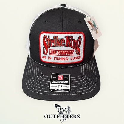Strike King Lure Company Patch Hat | Richardson 112 Black & White